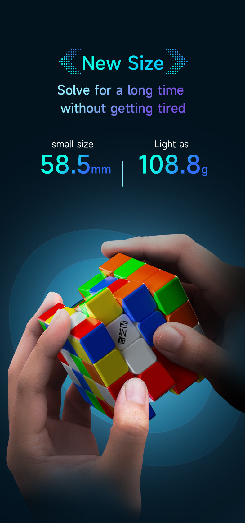 QiYi M Pro 4x4 – Magnetischer Speedcube (Stickerless, 58,5 mm)