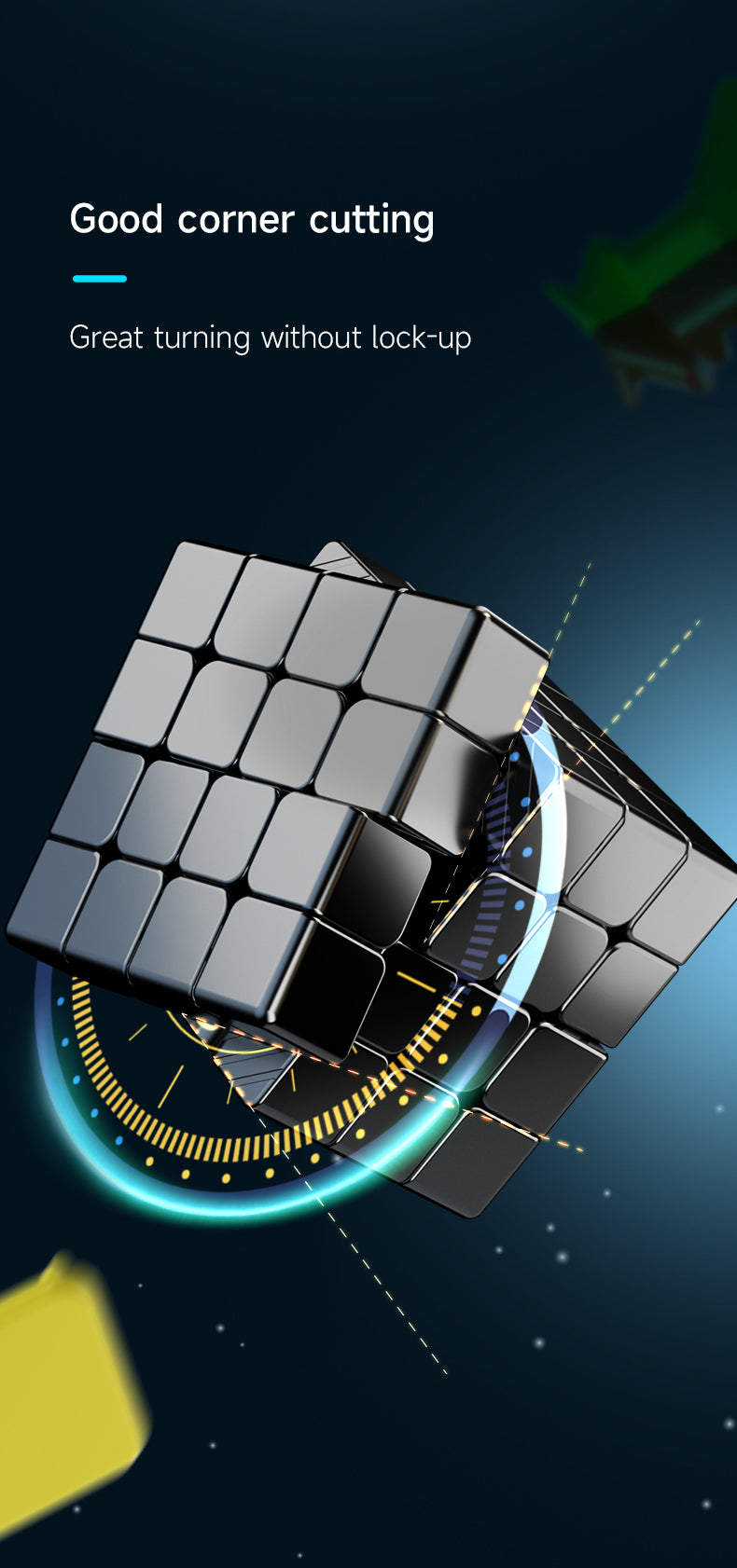 QiYi M Pro 4x4 – Magnetischer Speedcube (Stickerless, 58,5 mm)