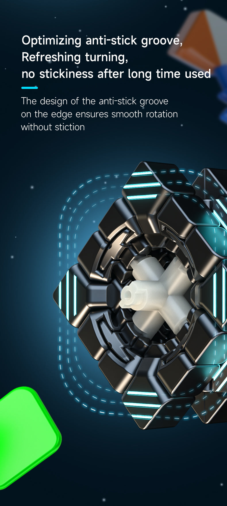 QiYi M Pro 4x4 – Magnetischer Speedcube (Stickerless, 58,5 mm)