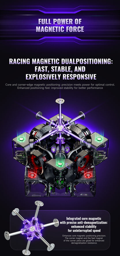 QiYi X-Man XT3 V1 3x3 Pioneer UV – MagLev Speedcube mit UV-Beschichtung und Kernmagnetsystem