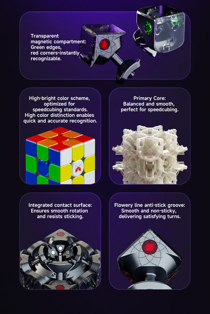 QiYi X-Man XT3 V1 3x3 Pioneer UV – MagLev Speedcube mit UV-Beschichtung und Kernmagnetsystem